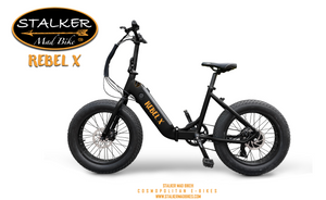 STALKER Mad Bike® REBEL X - Vélo Électrique Pliant avec Batterie Intégrée Ergonomique - STALKER MAD BIKE