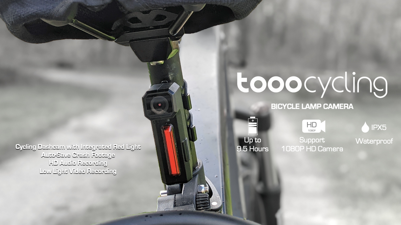 TOOO CYCLING™ for STALKER MAD BIKE® - Caméra de Sécurité pour Vélo avec Éclairage Arrière Intégré pour Vélotaf - STALKER MAD BIKE