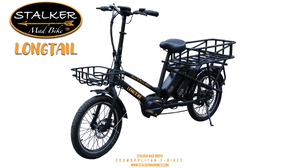 STALKER Mad Bike® LONGTAIL - Vélo Longtail avec Double Batterie et moteur central puissant Charge 235kg - STALKER MAD BIKE