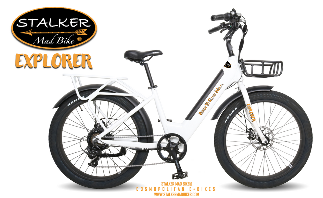 STALKER Mad Bike® EXPLORER - Vélo Électrique Campagne Utilitaire Cadre Bas - STALKER MAD BIKE