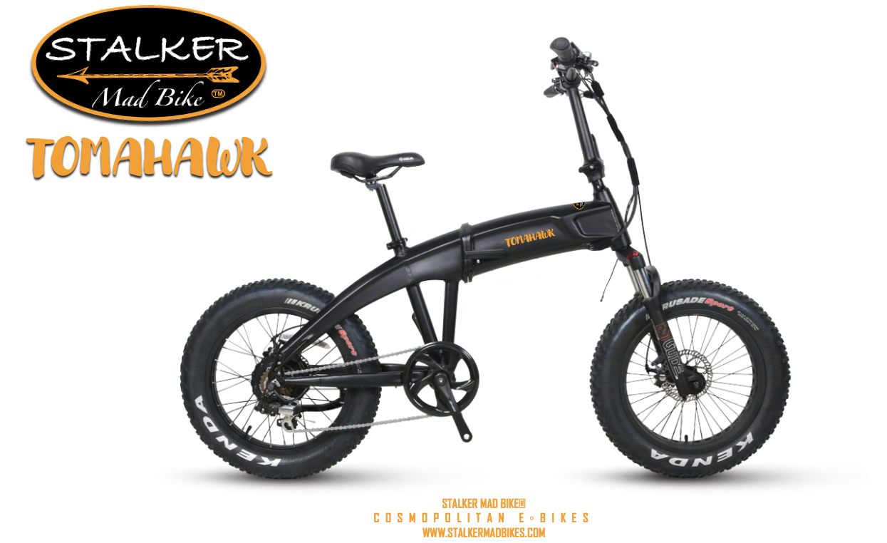 STALKER Mad Bike® TOMAHAWK - Vélo Électrique Pliant Design avec Batterie Invisible - STALKER MAD BIKE
