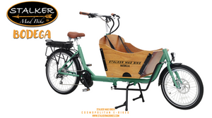 STALKER Mad Bike® BODEGA - Vélo Cargo Utilitaire Familial avec Moteur Central avec Bac Bois - STALKER MAD BIKE